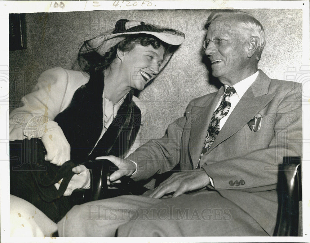 1941 Press Photo Philo A Orton and Mrs Annabelle Adams Orton - Historic Images