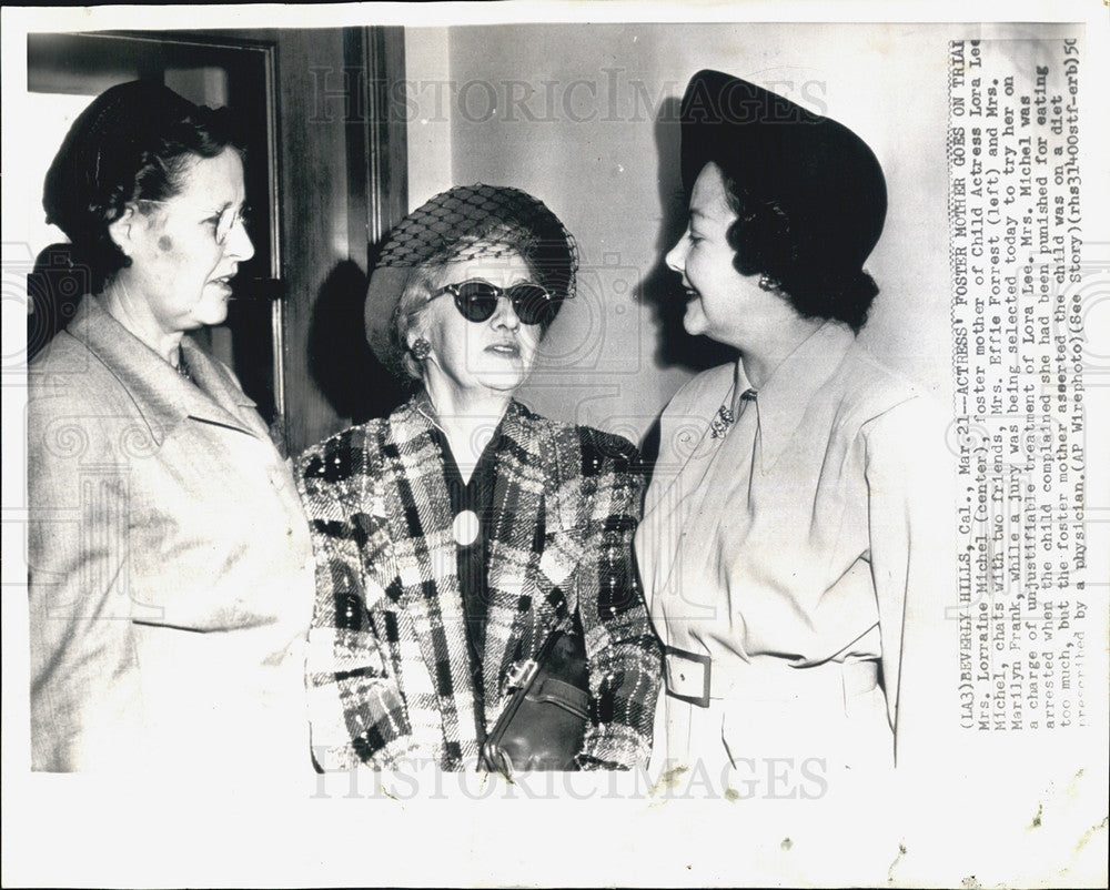 1950 Press Photo Mrs Effie Forrest and Mrs Marilyn Frank and Lorraine Michel - Historic Images