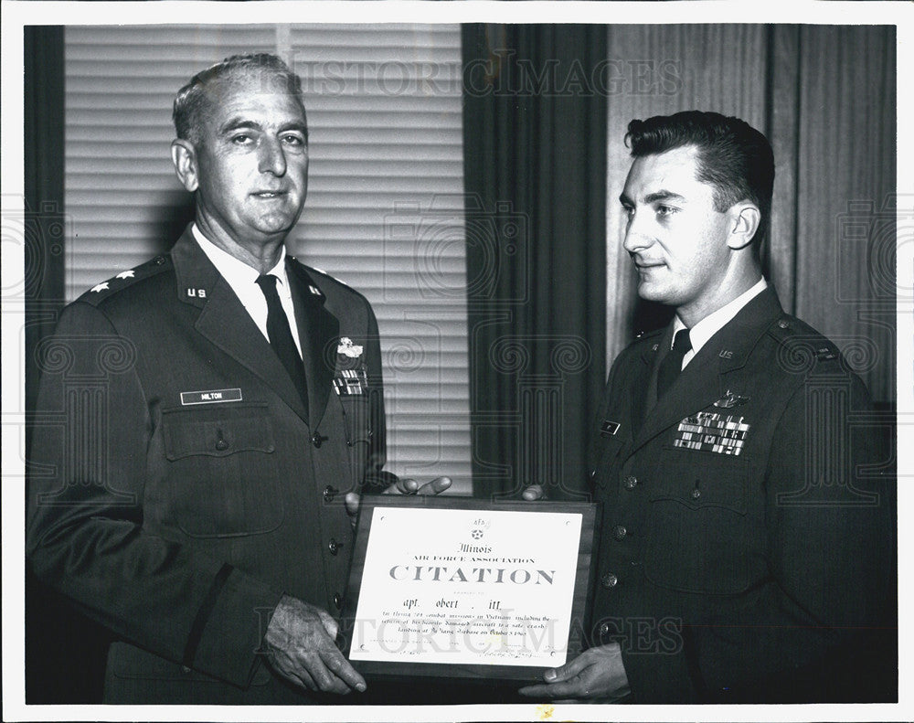 1966 Press Photo Air Force Robert Pitt T. R. Milton Langley AFB Citation - Historic Images