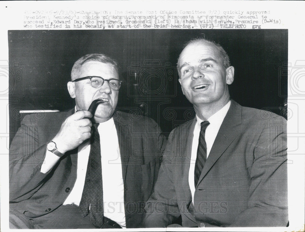 1963 Press Photo John Gronouski as Postmaster general - Historic Images