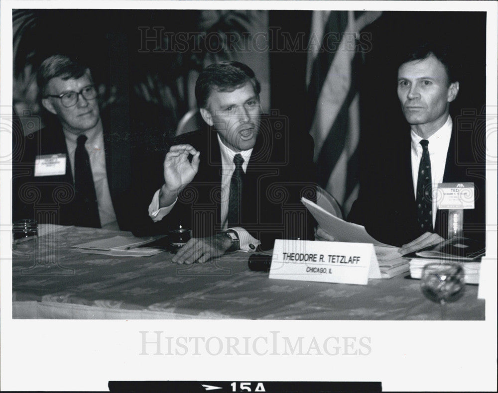 1991 Press Photo &quot;Vice-President Dan Quayle makes at the American Bar&quot; - Historic Images