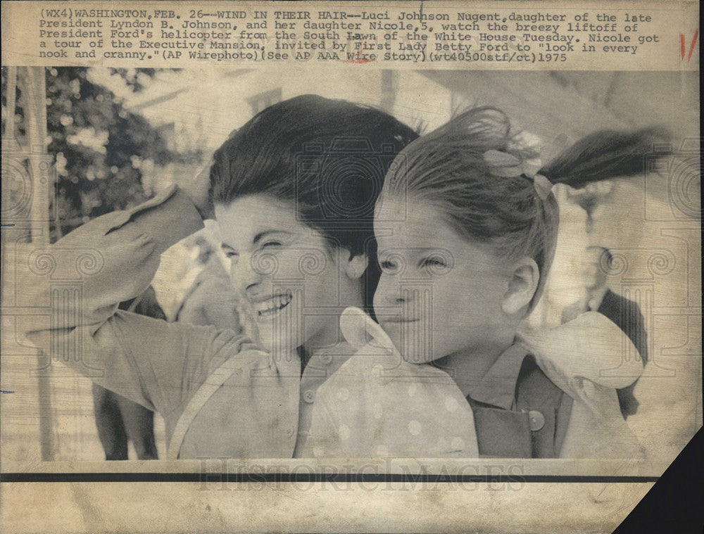 1975 Press Photo Luci Johnson Nugent, daughter of the late President L. Johnson - Historic Images