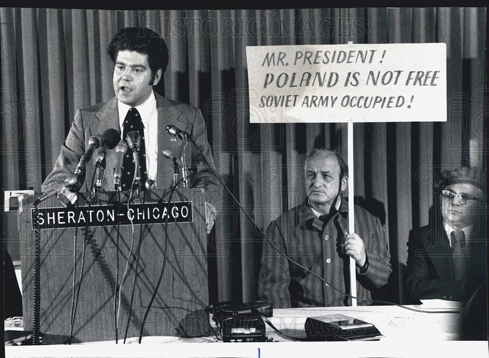 1976 Press Photo Edward Nowak Polish American Political League Chicago Speech - Historic Images