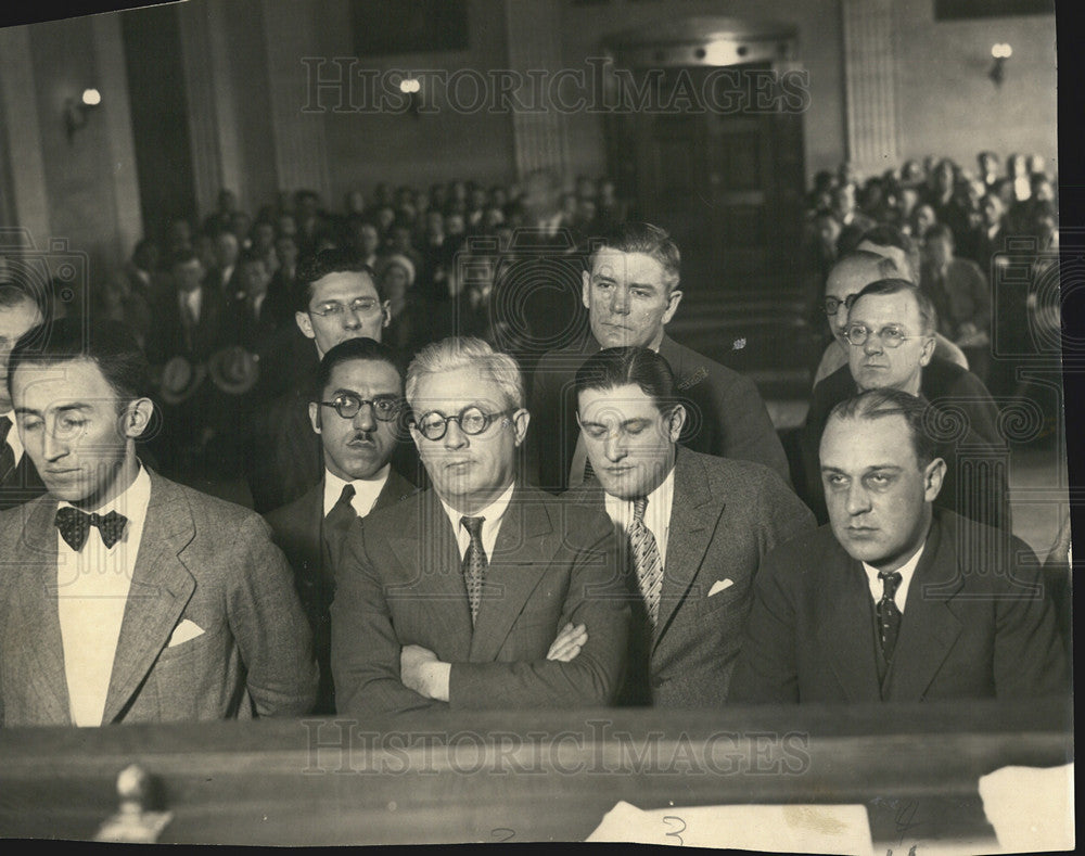 1930 Press Photo Thomas Nash and Leslie Curtis appear before Judge Lyle - Historic Images