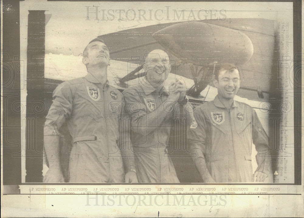 1969 Press Photo NASA Astronauts Thomas Stafford Eugene Cernan John W. Young - Historic Images