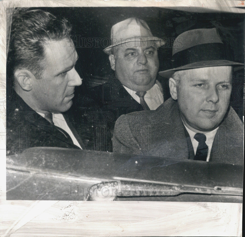 1962 Press Photo Joseph Mitchell Booked on Bribery Charges New York - Historic Images