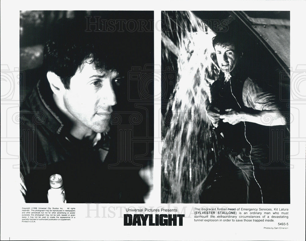 1996 Press Photo Sylvester Stallone in "Daylight" - Historic Images