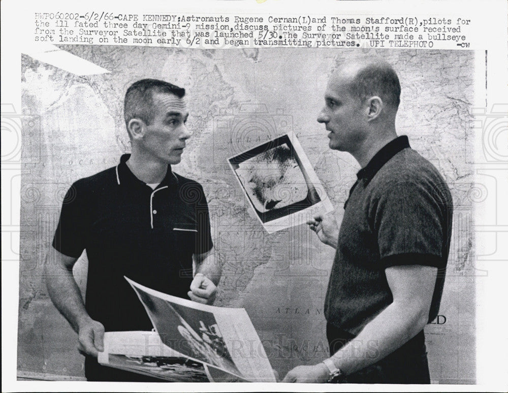 1966 Press Photo Astronauts Thomas Stafford and Eugene Cernan - Historic Images