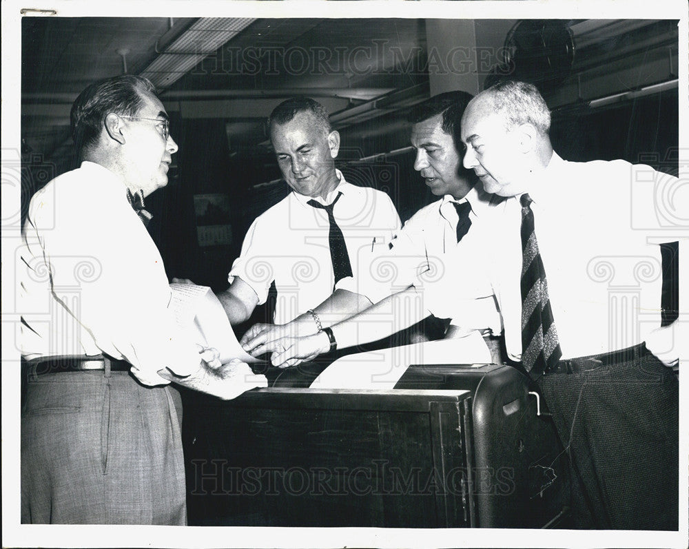 Press Photo John Stanton Baker Marsh Jack Webb Fritz Fischer - Historic Images