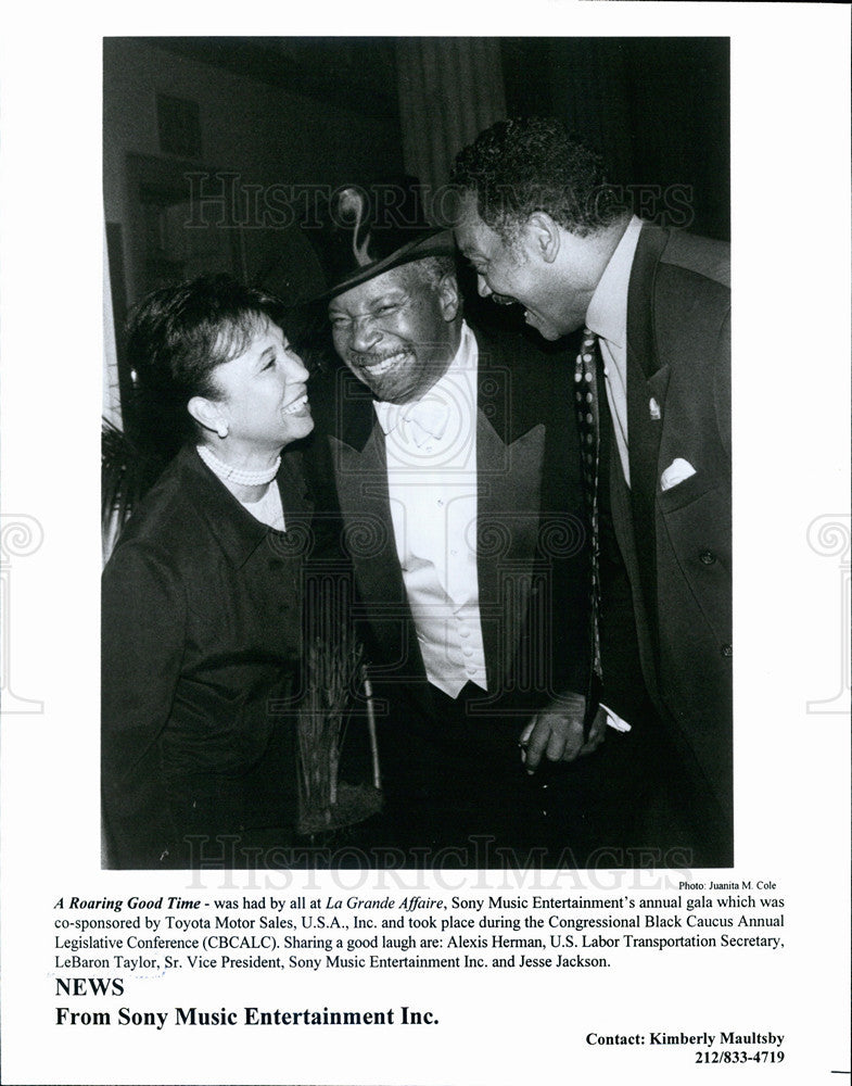 Press Photo Alexis Herman, LeBaron Taylor, and Jesse Jackson - Historic Images