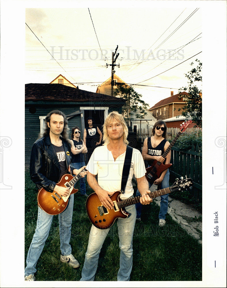 1989 Press Photo Tatoo Band Australian rock and roll band. - Historic Images
