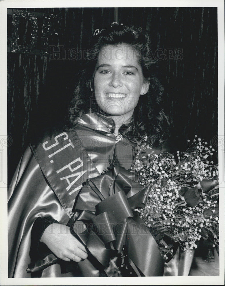 1990 Press Photo Cara Margaret Nolan Queen of Chicago&#39;s St Patricks Parade - Historic Images