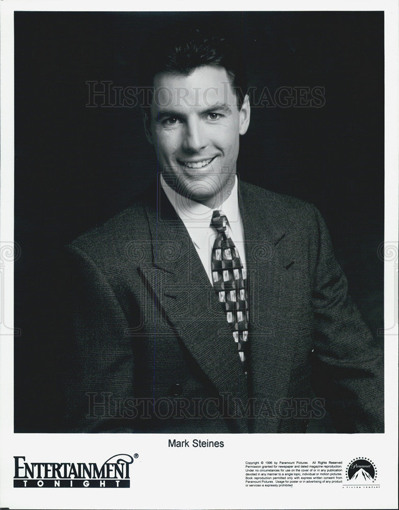 1996 Press Photo Mark Steines Is Journalist and Host For Entertainment Tonight - Historic Images