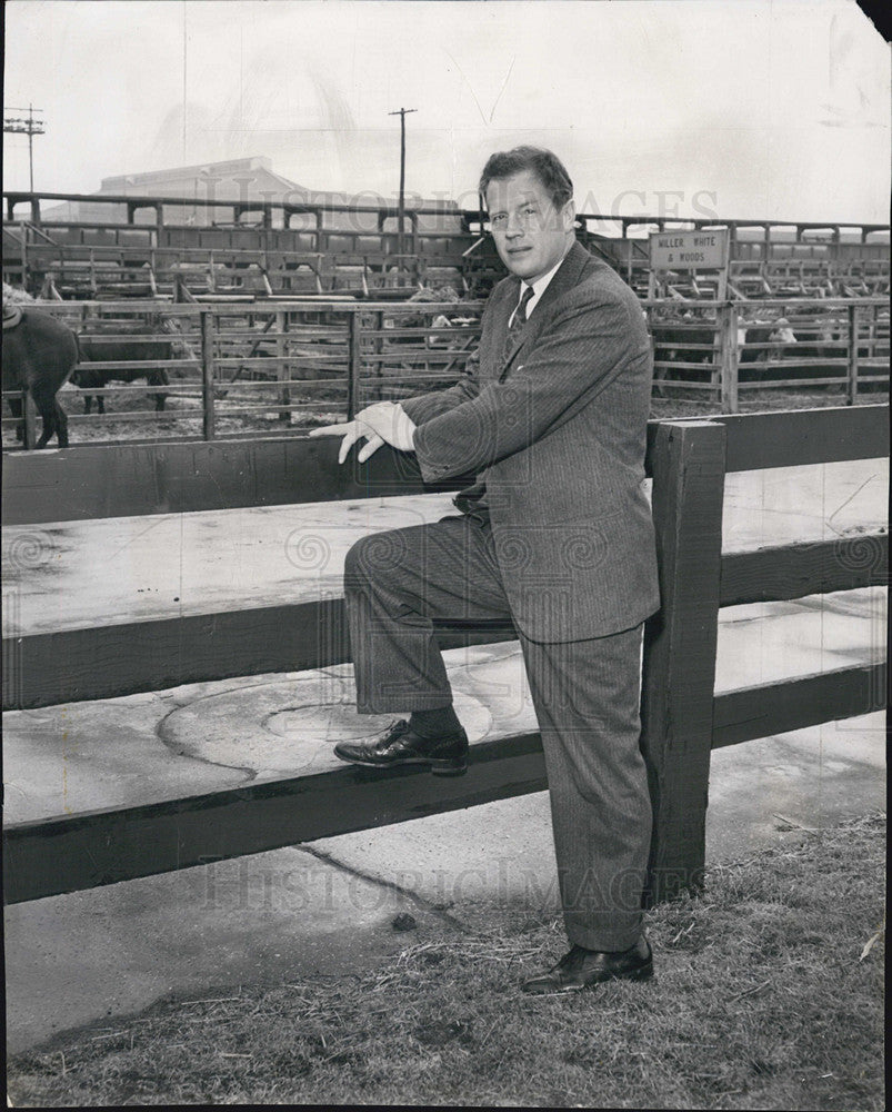 1957 Press Photo Charles S. Potter the new president of Union Stock Yards - Historic Images