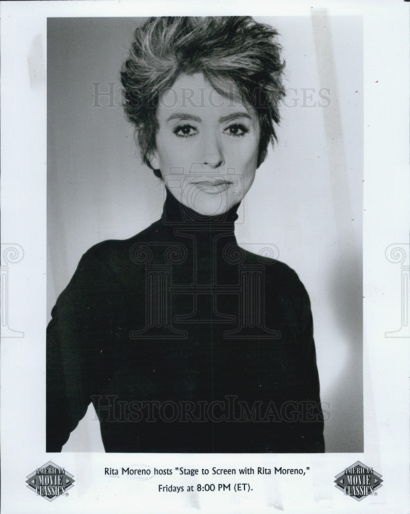 1996 Press Photo Stage To Screen With Rita Moreno Host Portrait - Historic Images