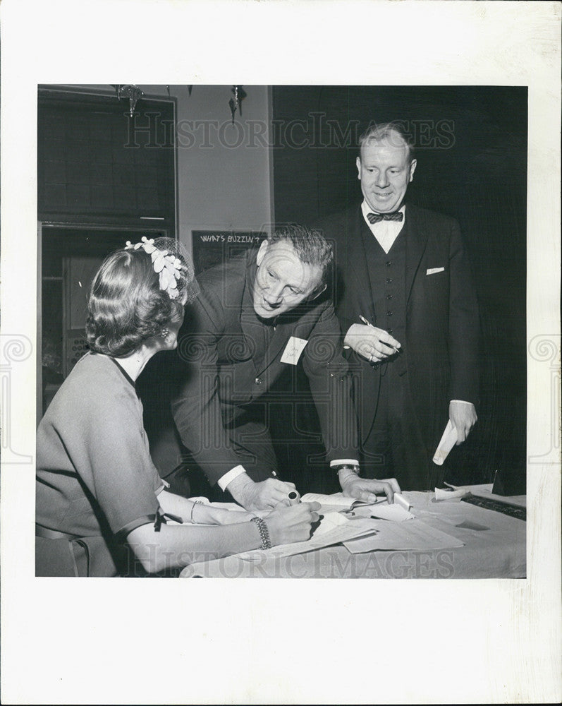 1959 Press Photo Rep. Sidney Yates and Sen. A. W. Hachmeister Attend Reunion - Historic Images