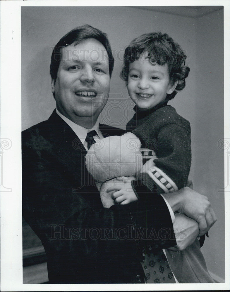 1993 Press Photo Joe Moore and son Nathan,Chicago alderman - Historic Images