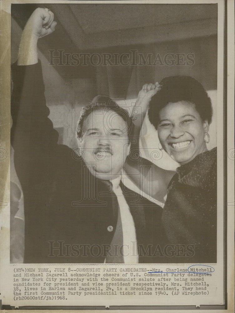 1968 Press Photo Candidates for President and Vice President Michael Zagarell an - Historic Images