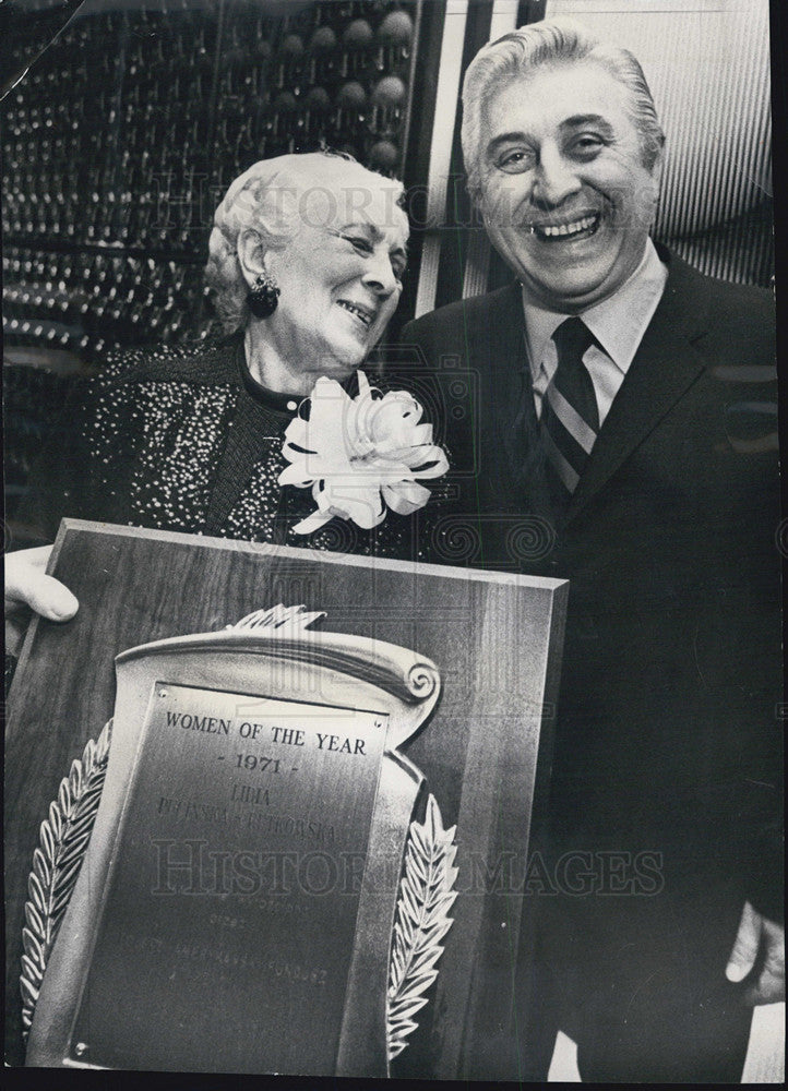 1971 Press Photo Mrs Lydia Pucinski,Woman of the Year - Historic Images