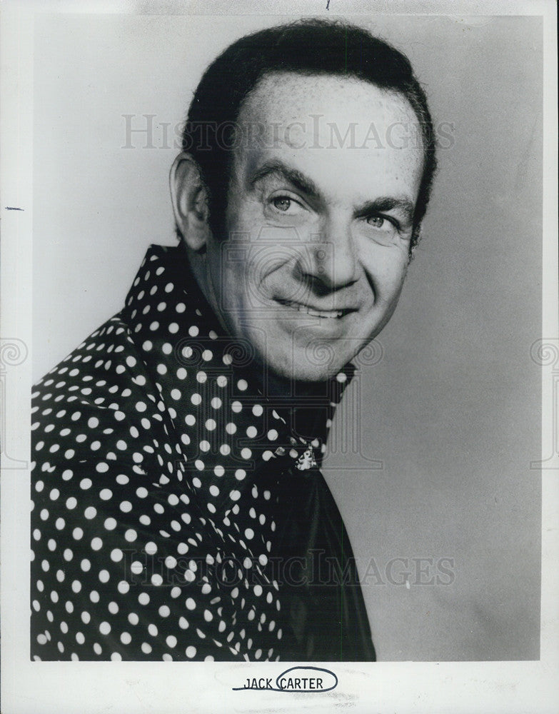 1974 Press Photo Comedian Jack Carter - Historic Images