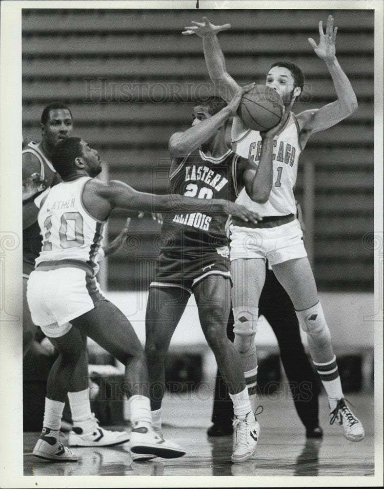 1984 Press Photo of Craig Lathen and Ivan Daniels of Illinois-Chicago - Historic Images