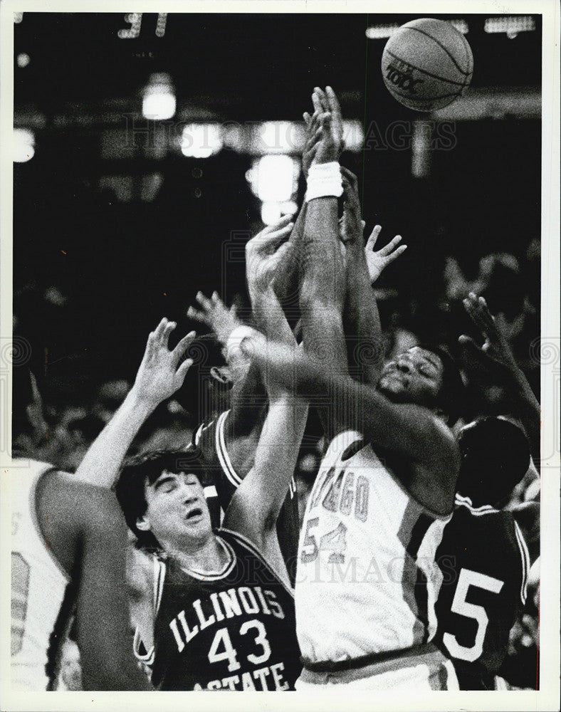 1983 Press Photo Ill State vs U of Ill basketball - Historic Images