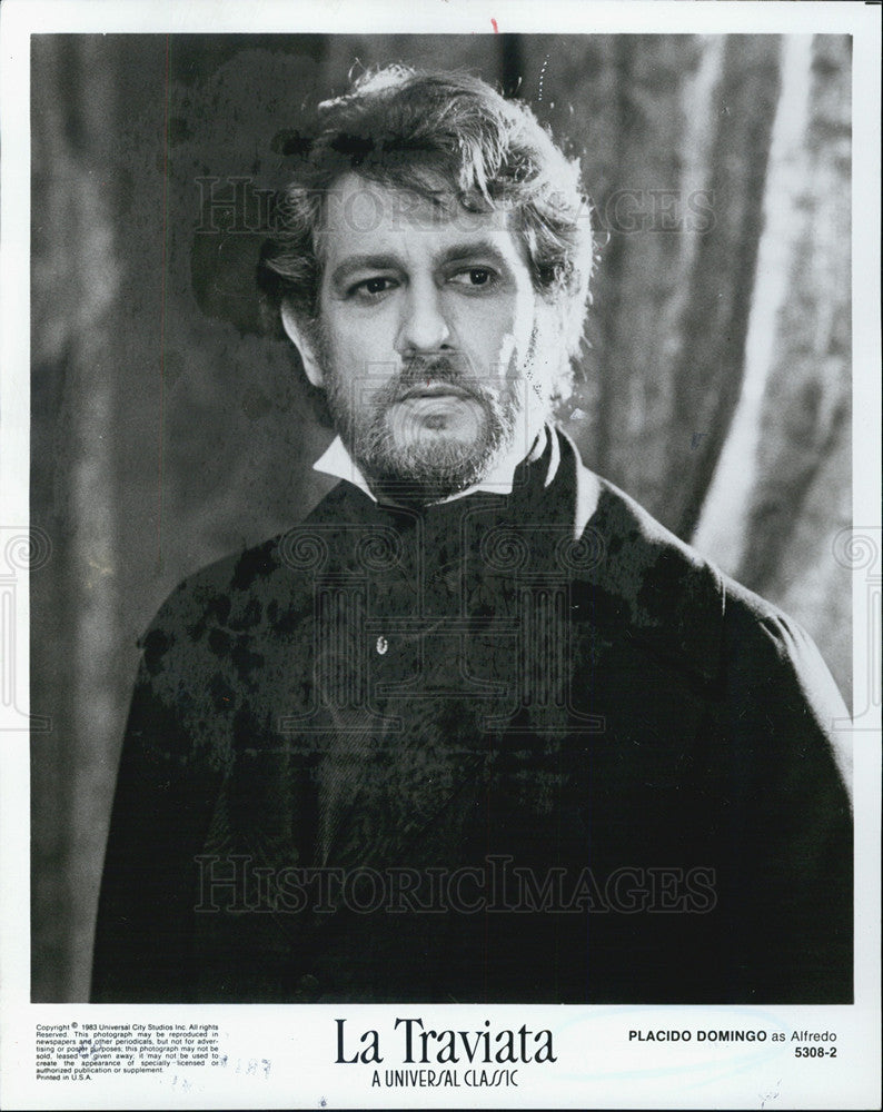 1983 Press Photo Placido Domingo La Traviata - Historic Images