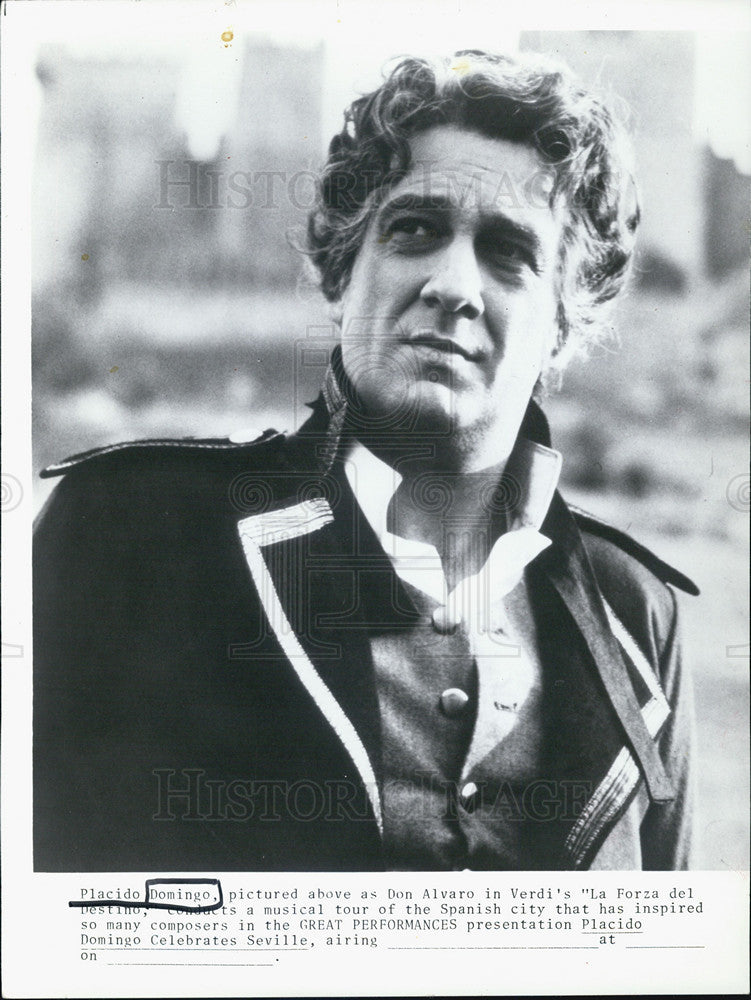 Press Photo Placido Domingo La Forza Del Destino - Historic Images