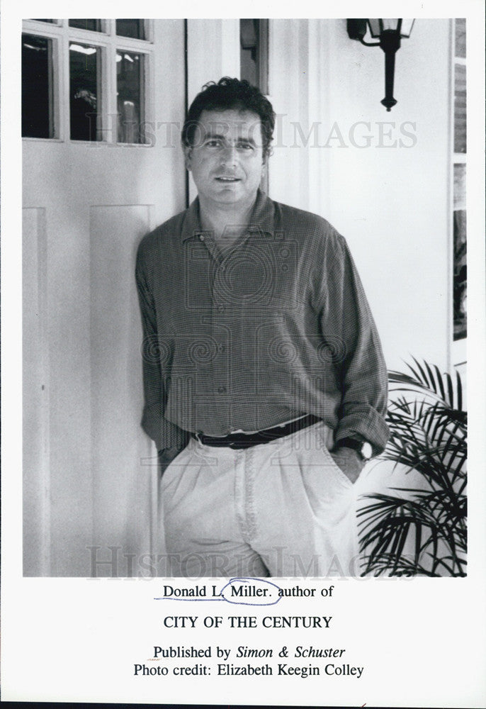 Press Photo Donald Miller Author City Century - Historic Images