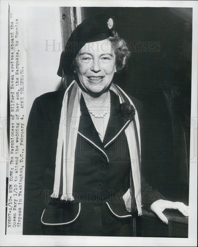 1950 Press Photo The Marchionness of Milford Haven - Historic Images