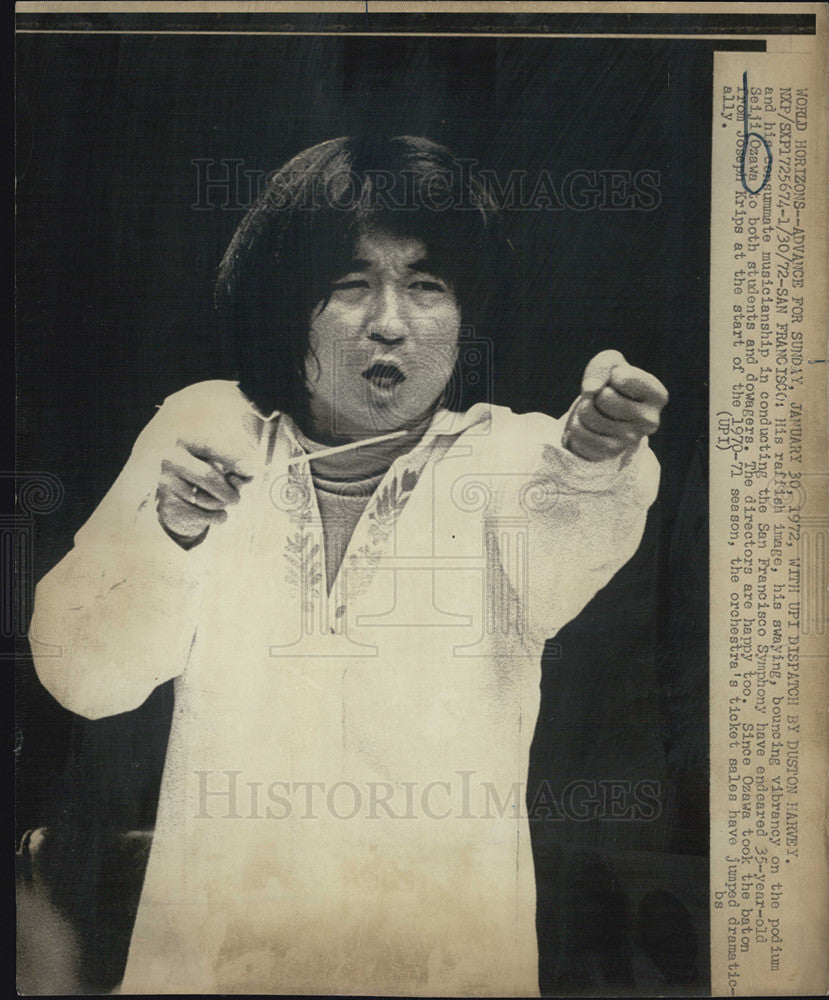 1972 Press Photo Seiji Ozawa Conductor - Historic Images