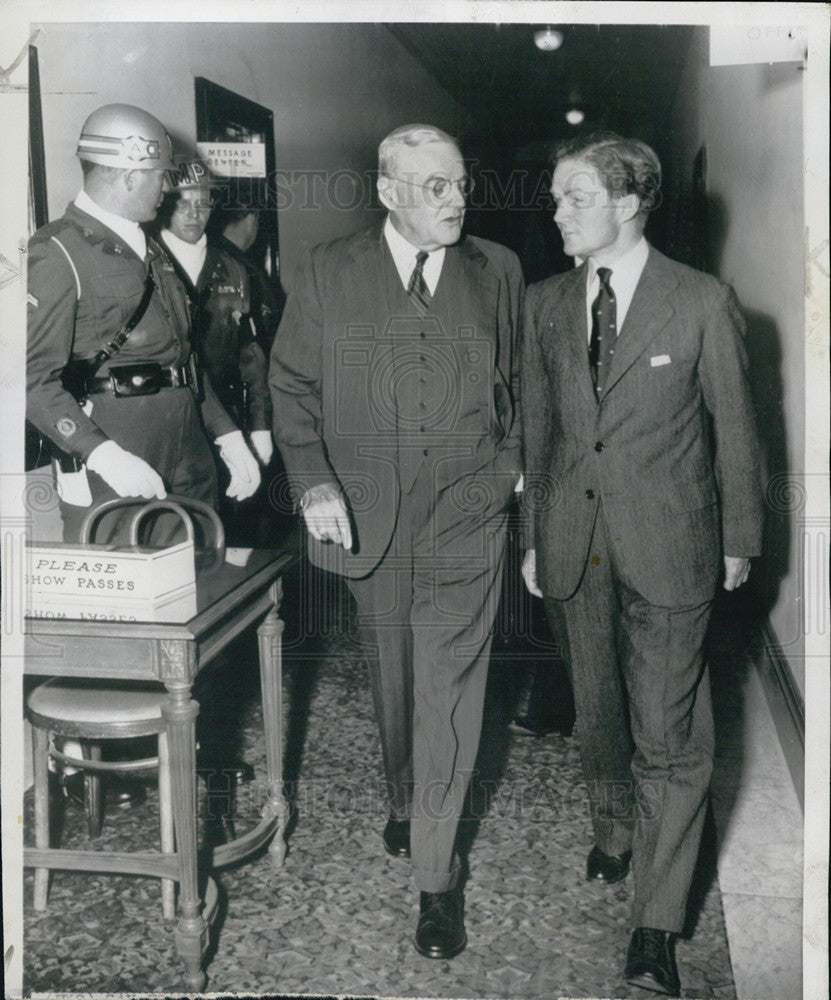 1951 Press Photo K.G. Younger John Foster Dulles British Dean Acheson - Historic Images