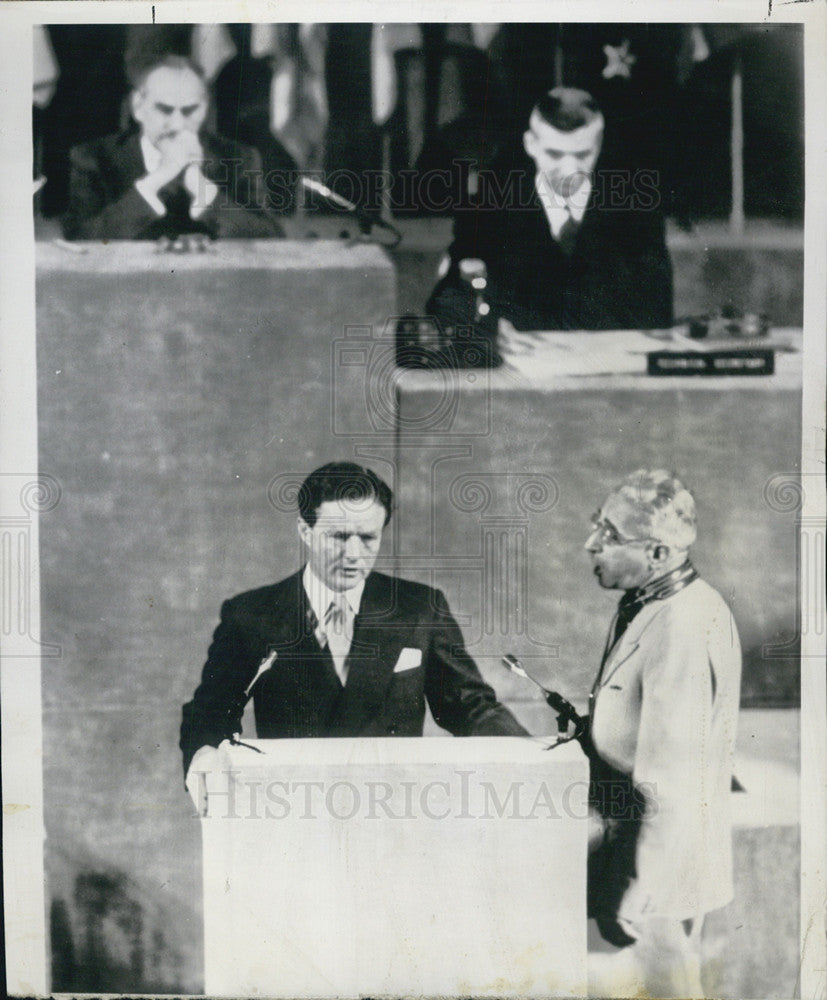 1951 Press Photo Kenneth Younger Stefan Wierblowski Poland British Dean Acheson - Historic Images