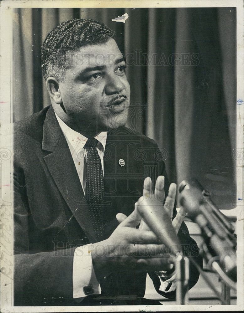 1966 Press Photo Whitney Young National Urban League Press Conference - Historic Images