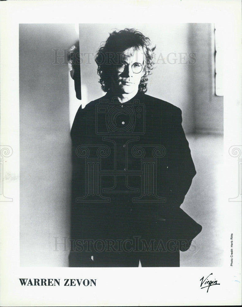 1988 Press Photo Warren Zevon Musician Virgin - Historic Images