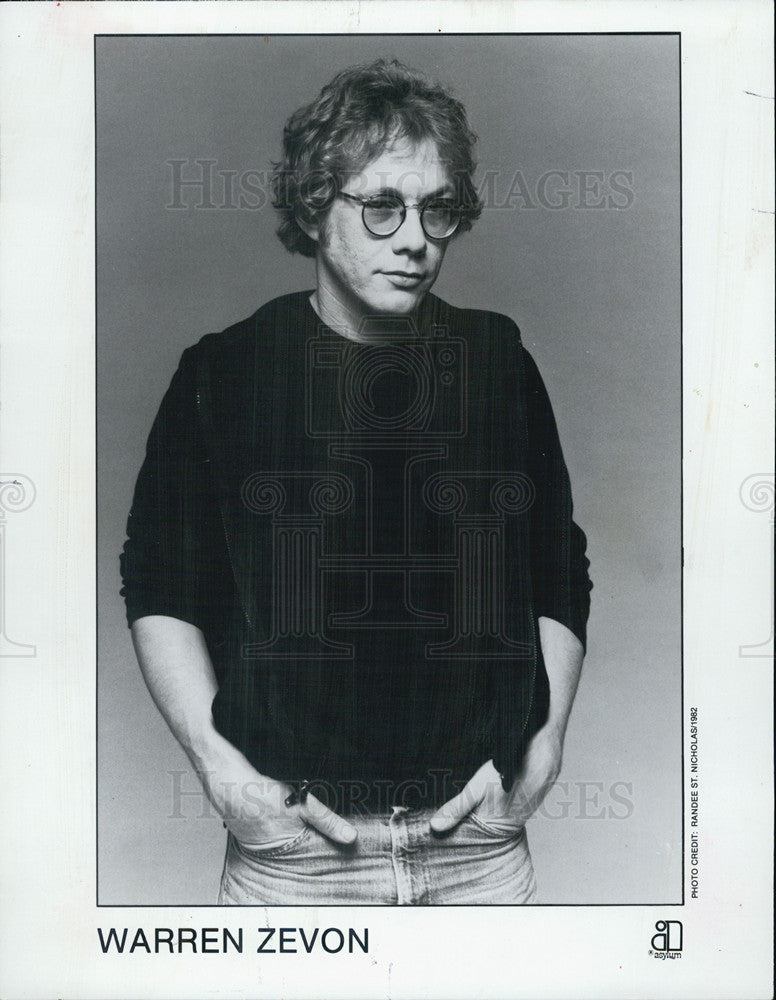 1983 Press Photo Warren Zevon Musician - Historic Images