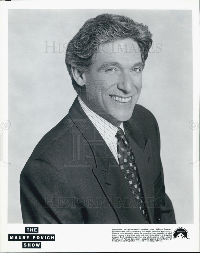 1994 Press Photo Maury Povich, Host Of &quot;The Maury Povich Show&quot; - Historic Images