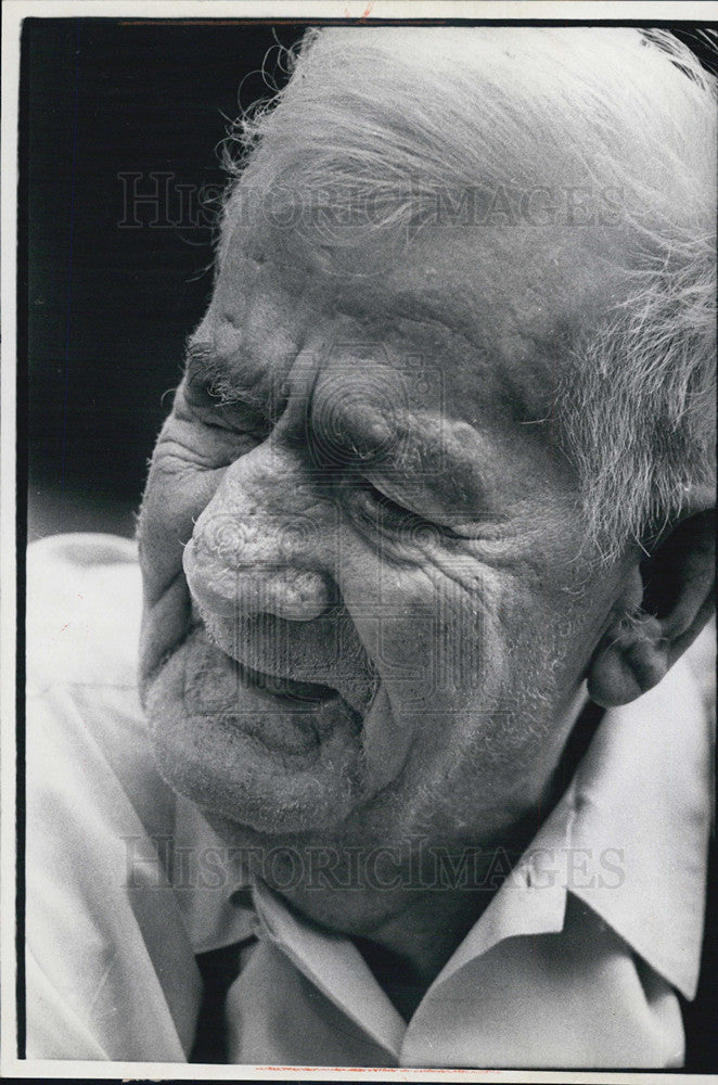 1972 Press Photo of centenarian Auddley Post interviewed - Historic Images