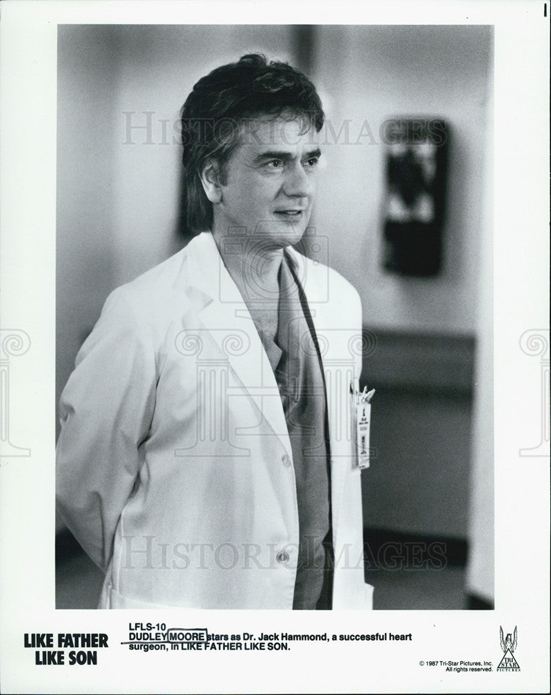 1987 Press Photo Dudley Moore Like Father Like Son TriStar - Historic Images