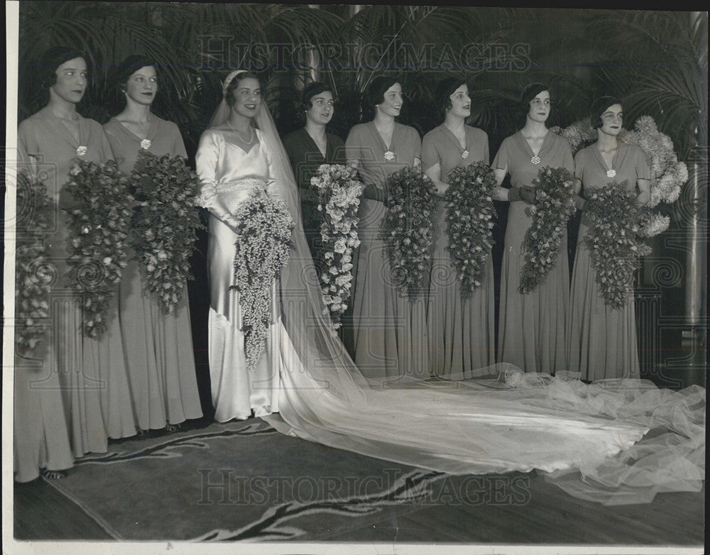 1931 Press Photo Mrs. W. Irving Osborne Jr. marriage St. Chrysostom&#39;s church - Historic Images