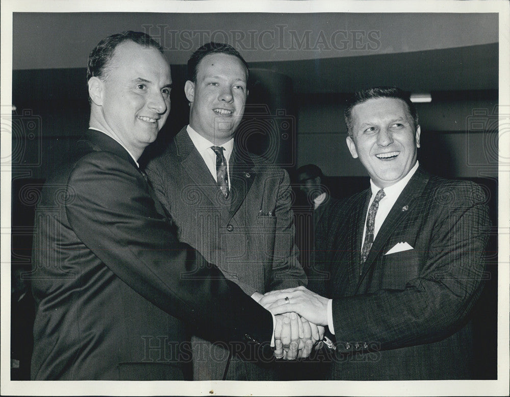 1963 Press Photo Robert J. O&#39;Rourke, Edward Scholl, Edwin P. Fifielski - Historic Images