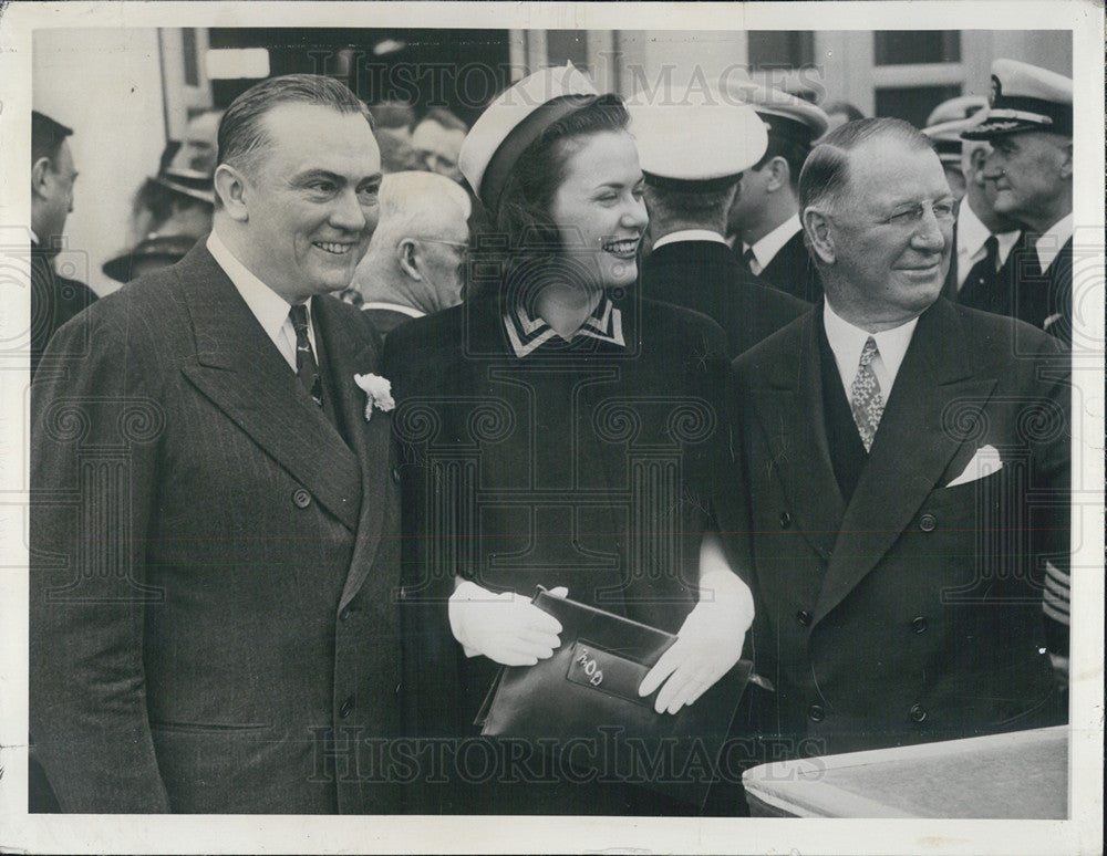 1941 Press Photo Texas Governor Lee O&#39;Daniel &amp; Engaged Daughter Molly - Historic Images