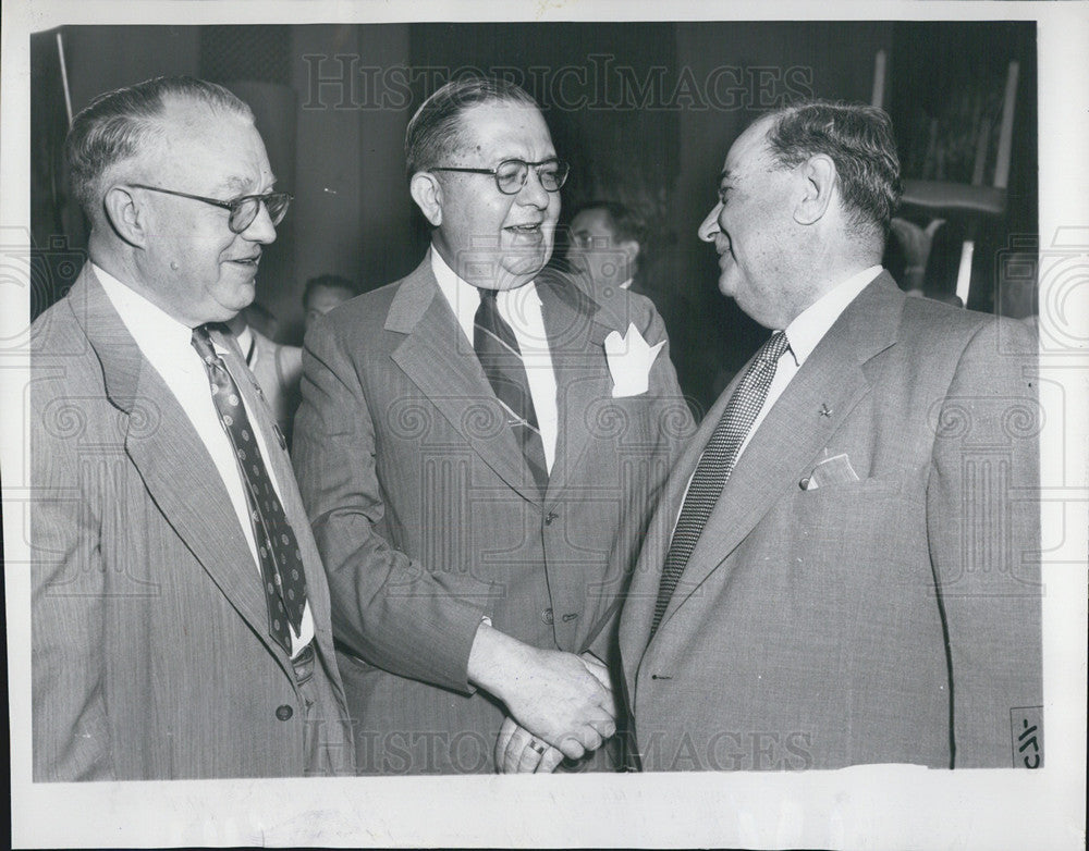 1952 Press Photo of Henry Zwoifel, Ralph Gates and Mason Owlett at GOP mtg. - Historic Images