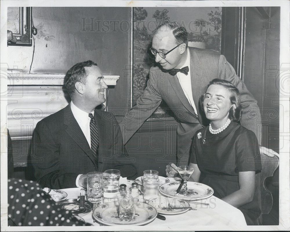 1958 Press Photo Fred Fairman, Frank Nichols And Mrs. Laurence Morgan At Benefit - Historic Images