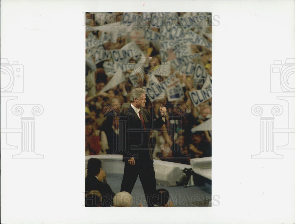 1992 Press Photo Bill Clinton Presidential Nominee At Madison Square Garden - Historic Images