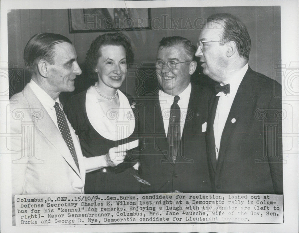 1954 Press Photo Senator Burke Charles Wilson Columbus Ohio Sensenbrenner - Historic Images