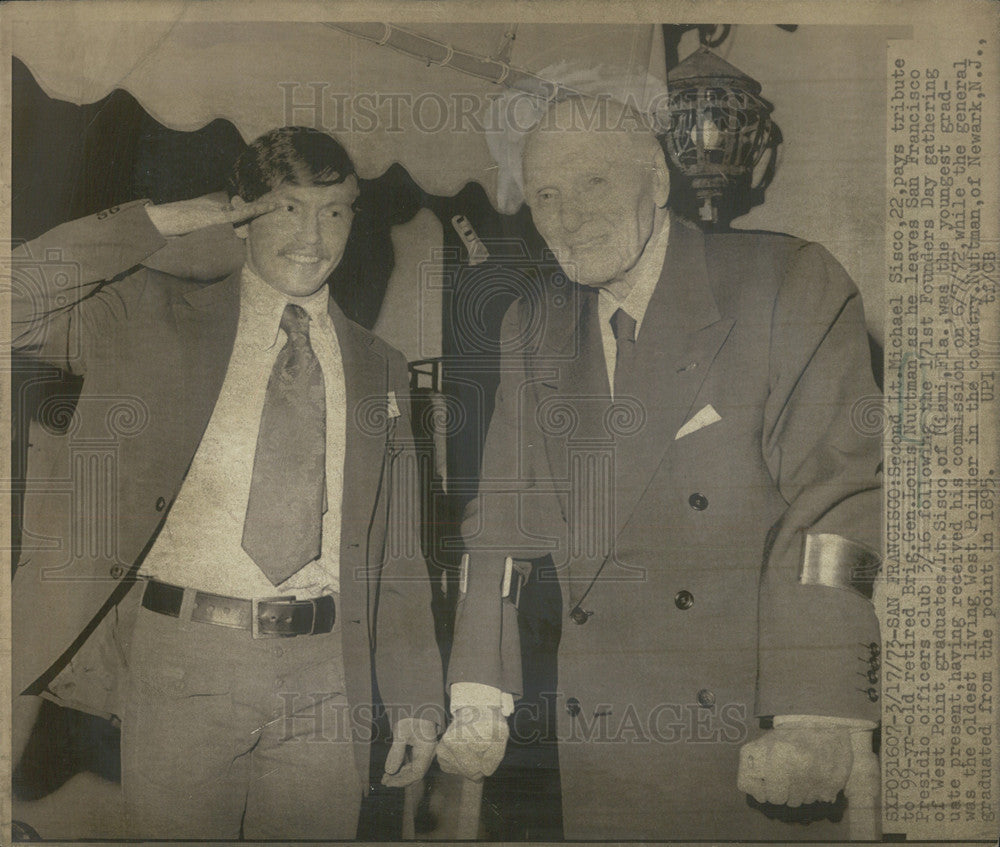 1973 Press Photo 99 year old Ret. Brig. Gen. Louis Nuttman - Historic Images