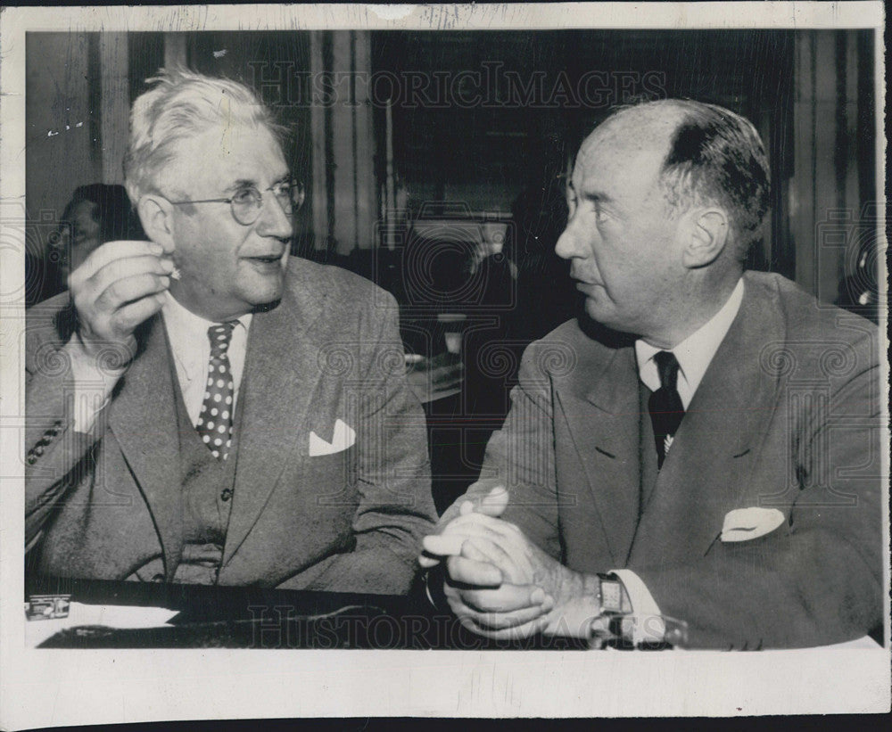 1950 Press Photo Gov Adlai Stevenson &amp; Sen paul Douglas - Historic Images