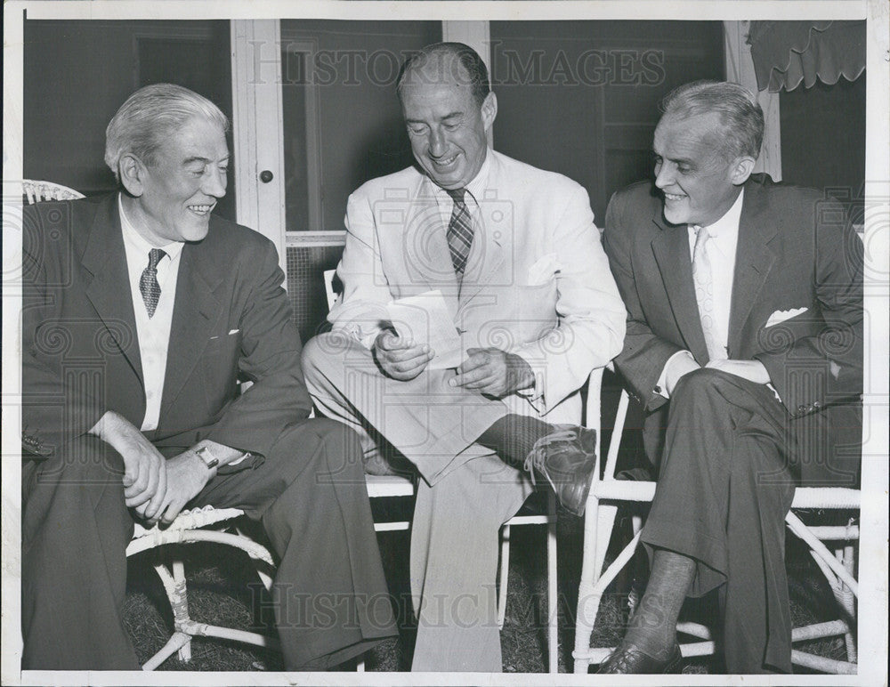 1956 Press Photo Nominee Adlai Stevenson, James Finnegan &amp; Paul Butler - Historic Images