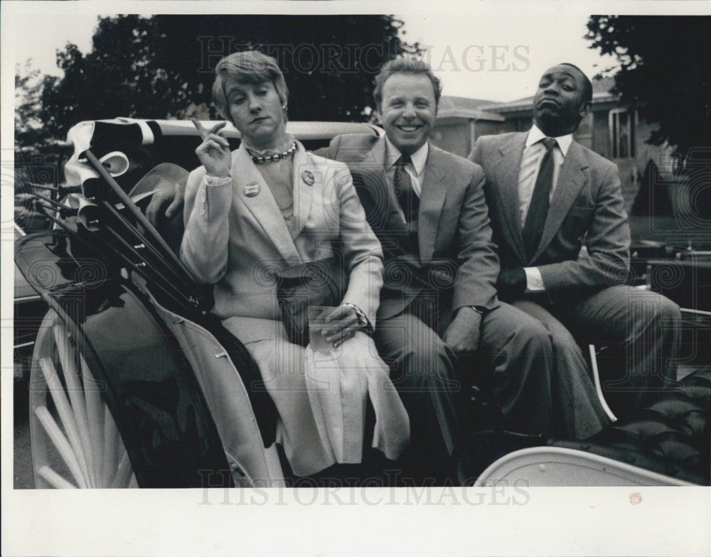 1985 Press Photo City Commissioner Alderman Edward Vydolyak Carol Storm - Historic Images